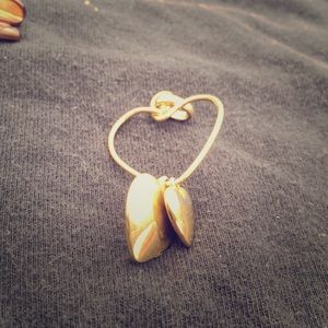 COPY - Heart charm holder pendant gold tone
